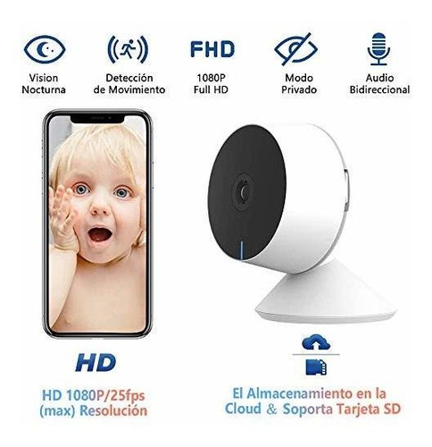 Bebe Camera De Seguridad Wifi 1080p Fhd, M1 Baby Monitor Con