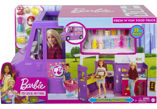 Juego De Camión De Comida Barbie Fresh 'n Fun 30 Accesorios