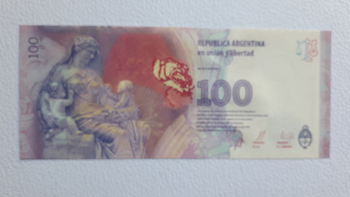 Billete 100 Pesos Eva - 3er. Millar Serie Aa Sin Circular