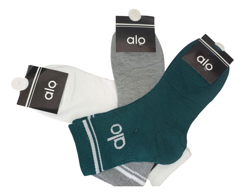 Calcetas Yoga Para Mujer 3 Pares Unitalla Alo Blanco Alo Único