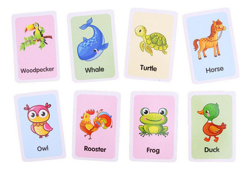 Niños Pequeños Jugando Flashcards Tarjeta Educativa De