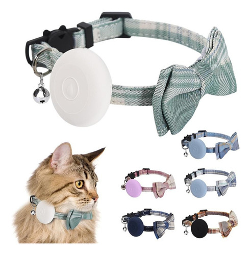 Collar Para Mascotas Con Soporte Localizador De Pajarita En