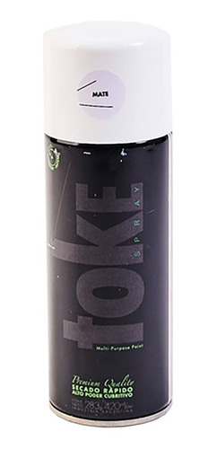 Pintura En Aerosol Esmalte Al Solvente Toke Aerosol Toke Color Blanco Mate Color Negro Con Acabado Mate