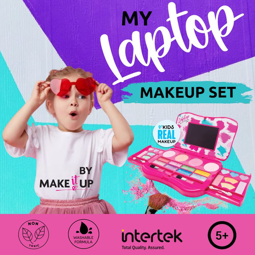 Set De Maquillaje My Laptop Extensible, Con Espejo Y Cierr