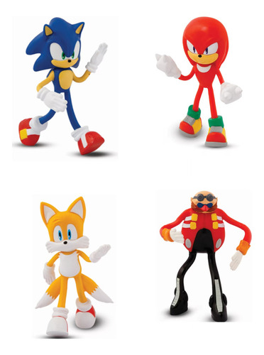 Sonic The Hedgehog Bendems Figura A Tails,sonic,knuck
