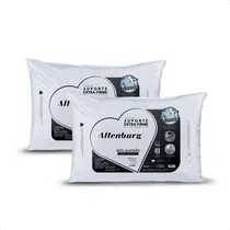 Comprar Kit 2 Travesseiros Extra Firme Percal Altenburg Branco 50x70