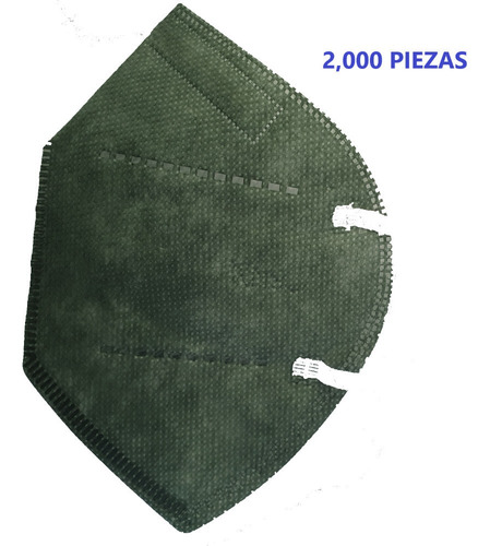 2000 Cubrebocas Kn95 Adul Militar 4 Capas Empaque Individual