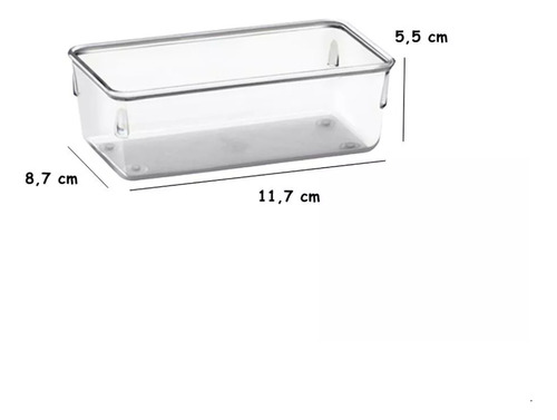 Kit 21 Organizador Multiuso Modular Gavetas Acrílico Cristal