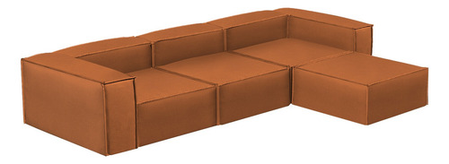 Sala Esquinera Moderna Latt Sillón Modular Soft Microleather