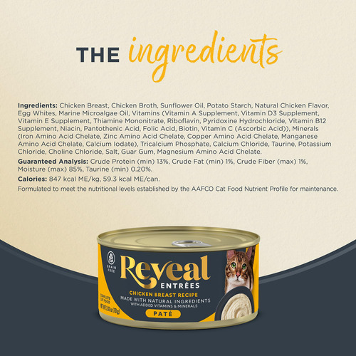 Reveal Paté Pechuga De Pollo Para Gatos 24 Latas De 70 G