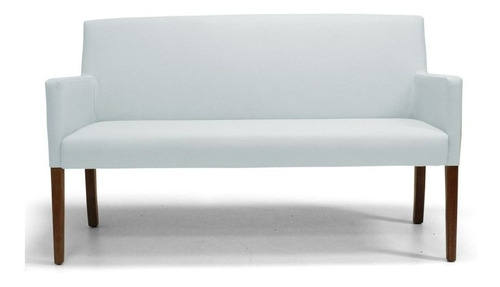 Poltrona Decorativa 2 Lugares Joy C12 Branco - Domi Desenho do tecido Liso