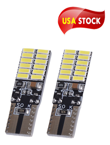 2pc Can Bus T10 194 Led Blanco Smd 24 Sidemarker Delantero P
