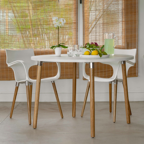 Silla De Comedor Diseño Jim Wood 3 Años De Estructura De La Silla Blanco
