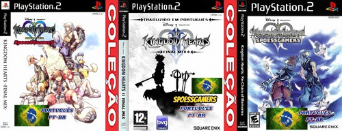 Kingdom Hearts Ps2 Coleção (3 Dvds) Patch Português Pt-br