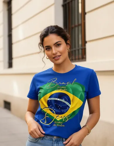 Camiseta 100% Algodão Blusa T-shirt Copa Brasil Time Jogo