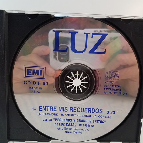 Luz Casal - Entre Mis Recuerdos - Cd Single - Ex