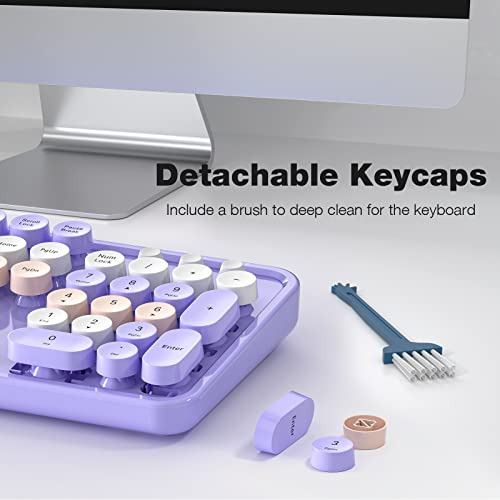Combo De Teclado Y Ratón Inalámbricos Mofii, Morado, Colorid