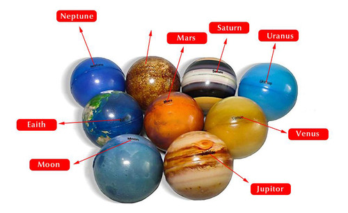 Esponja De Impresión A Color Solar System Planet Balls, Suav