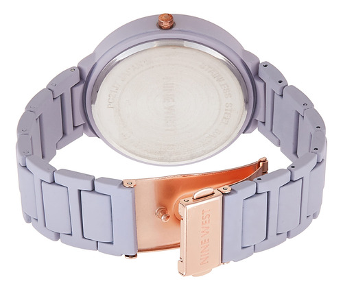 Pulsera De Goma Watch Nine West, Color Lavanda, Para Mujer