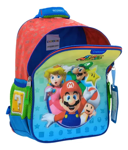 Mochila 3d Super Mario 5 Personajes Mb66458 Kinder Chenson Color Multicolor Diseño De La Tela Estampado 3d