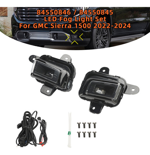 Kit De Faros Antiniebla Led Delanteros Para Gmc Sierra 1500
