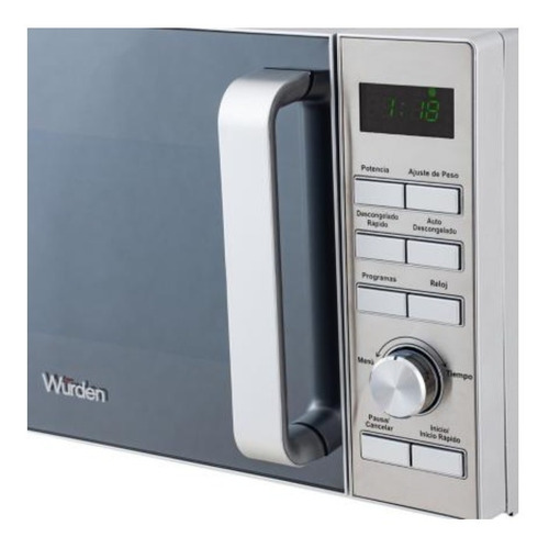Horno Microondas Digital Acero Inoxidable 20 Litros Wurden