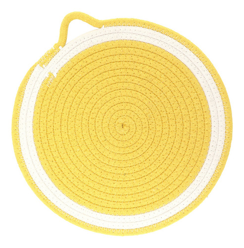 Tapete De Mesa Amarillo De 30 Cm Con Forma De Cuerda De Algo