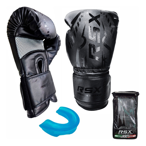 Guantes De Box Rsx Kit Boxeo Premium Onzas Pro Kick Boxing 