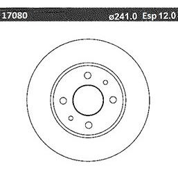 Disco Freno Del (240mm)bre Fiat Uno 05-10