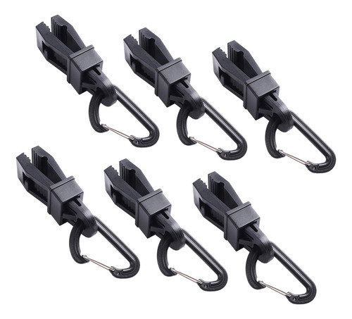 2 X 6 Pçs Grampos De Lona Com Mosquetão Clipes De Corda De