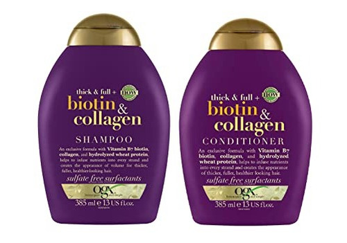 Set De ChampĂș Acondicionador Ogx Thick Full Biotin Collagen