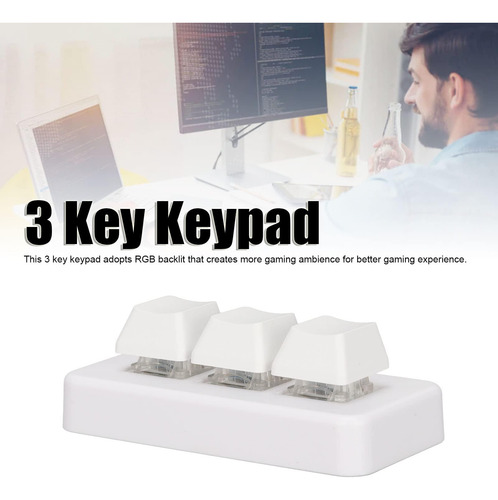 Teclado Gowenic Mini Programmable, 3 Keys Mechro Mechanical