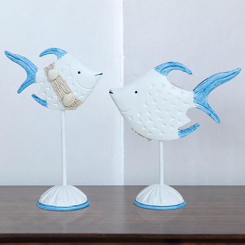 2 Esculturas De Peces Para Decorar El Escritorio Del Mueble