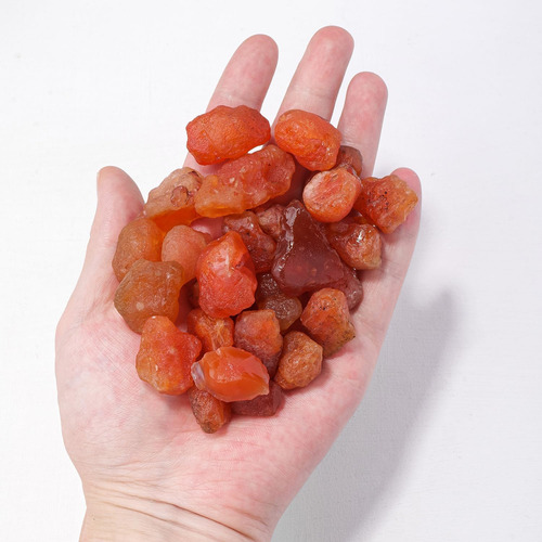3 Piedras Agata Roja Naranja En Bruto 20g