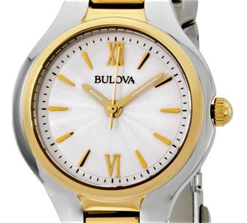 Relógio Bulova 98l217 Original, Tonalidade  Prata E Ouro.