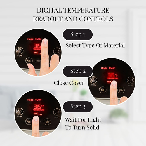 Speedypress Prensa De Vapor Digital 80hd | Máquina De Prensa De Hierro Extra Grande De 32 Pulgadas | Fácil De Usar Con Múltiples Ajustes De Vapor Y Temperatura