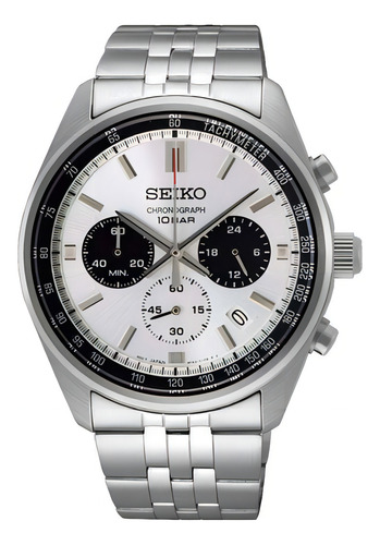 Reloj Seiko cronograph quartz Ssb425p1 color plateado