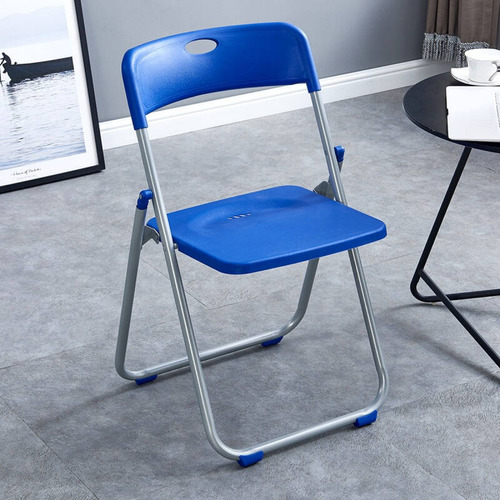 Silla Plegable Para Oficina Home Office Exteriores Portátil Color Azul