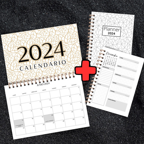 Calendario Meses 2024 / Agenda Semanal Imprimible / Portadas