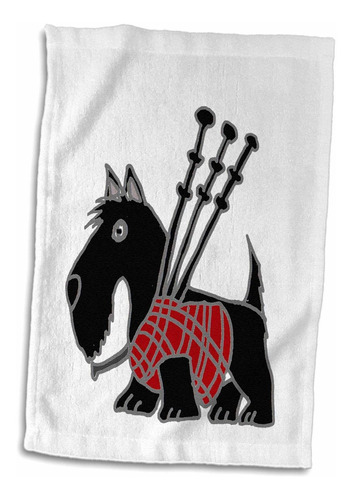 3d Rose Funny Scottish Terrier Playing The Bagpipes Toa...