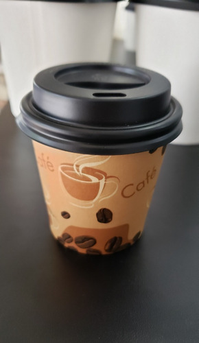 50 Copos De Papel 120 Ml E 100 Copos De 240 Ml Café C/ Tampa