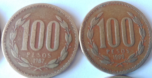Colección Completa Moneda 100 Pesos Chile Antiguas 16monedas (Usado)