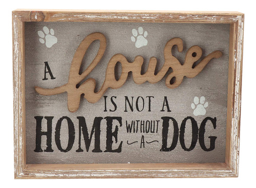 Placa Madera Para Perro Texto Ingl  A Dog Is Not Home Signs