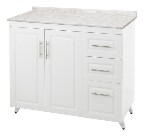 Mueble De Cocina Blanco Con Cubierta Postformada B 100x51cm