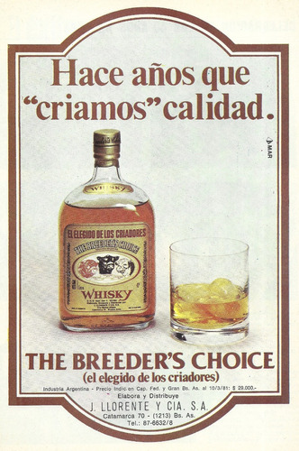 Cartel De Chapa Criadores Whisky Breeders Apto Exterior