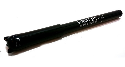 Imagen 3 de 10 de Delineador Gatito Ojos Fibra Negro Pink 21 Negro 24 Horas