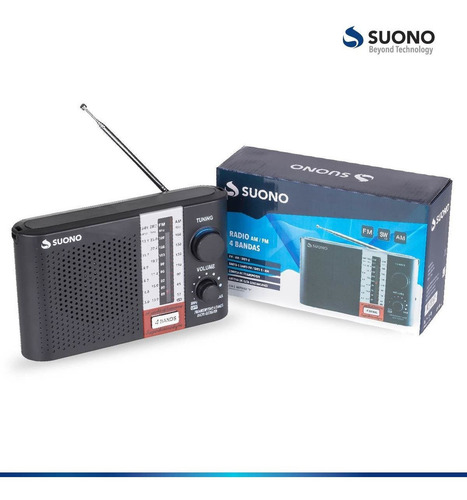 Radio Portatil Am Fm Usb Micro Sd Entrada Auriculares Color Negro