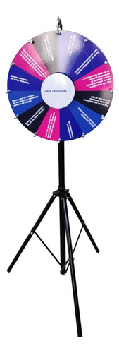 Rueda Ruleta De La Fortuna 50 Cm Base De Hierro Publicitaria