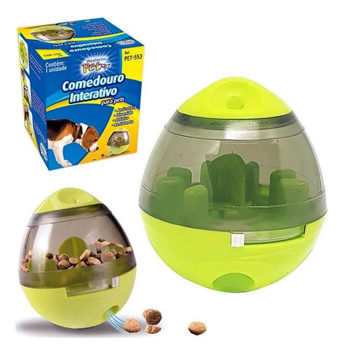 Comedouro Interativo Para Pets Cães Brinquedo Bolinha