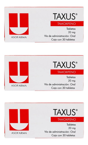 Pack De 3: Taxus Tamoxifeno 20 Mg Con 30 Tabletas